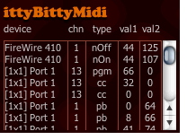 ittyBittyMIDI screenshot